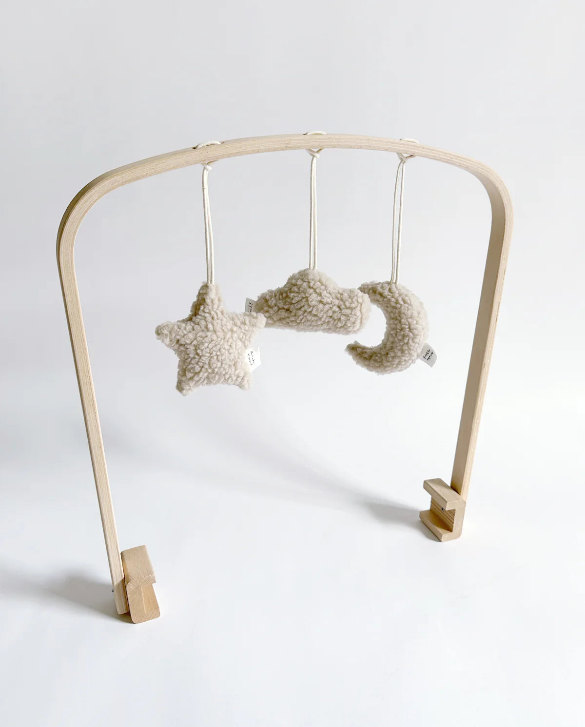 SPIELBOGEN SET FÜR WIEGENGESTELL / BABYKORB -LOVE YOU TO THE MOON AND BACK-NATURAL & SOFT SAND
