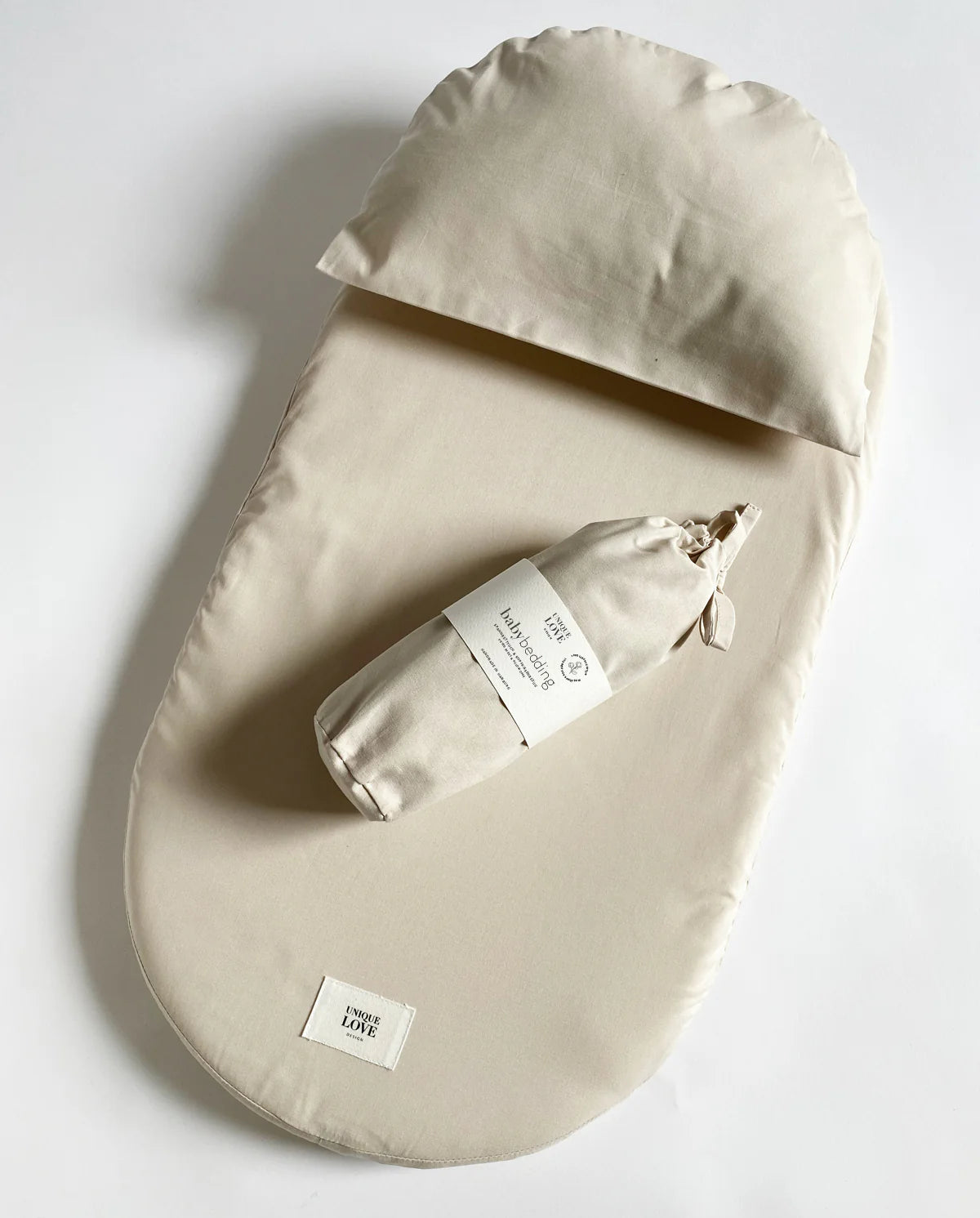 BETTWÄSCHE SET FÜR BABYKORB - NATURAL BEIGE