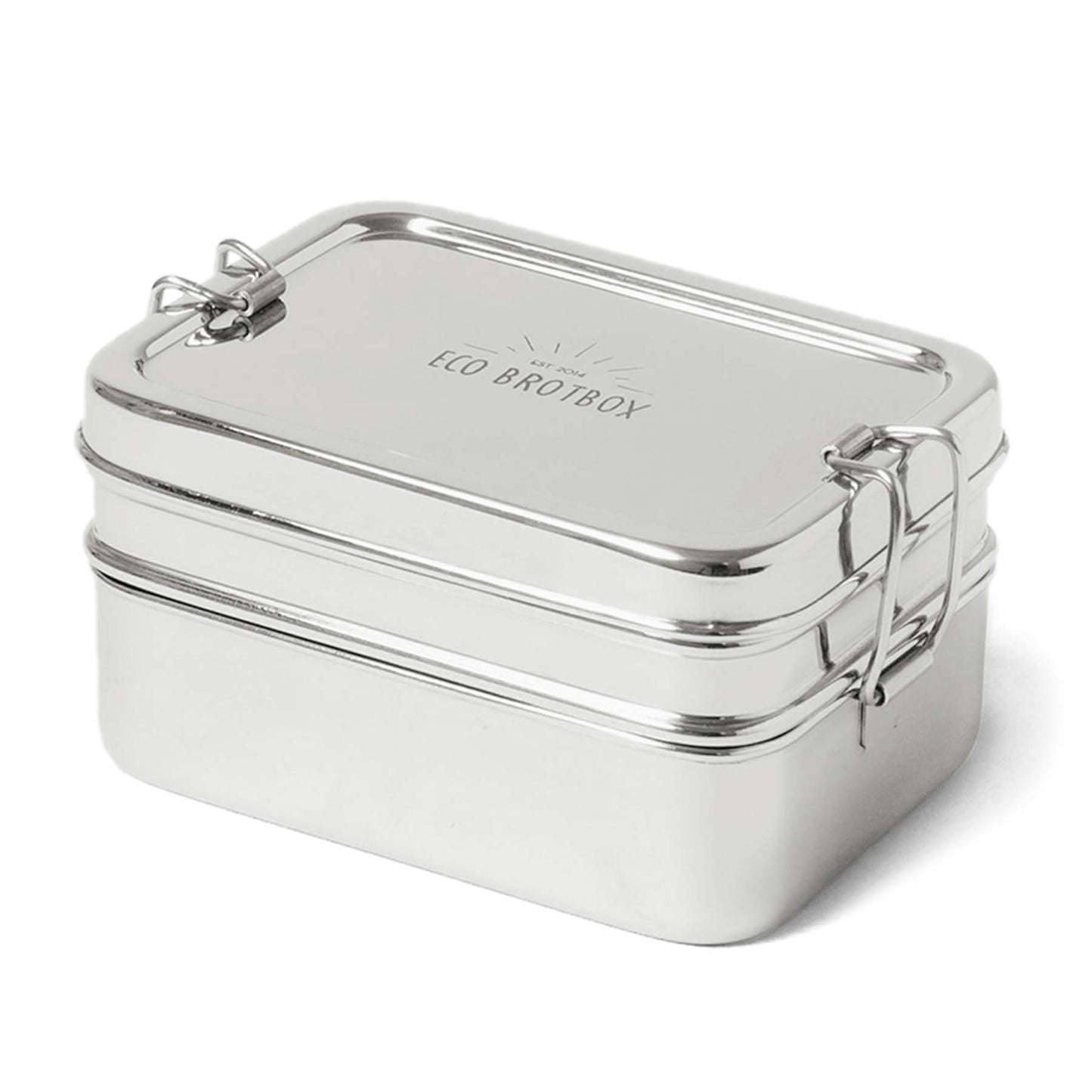 Dabba Magic – Doppeldecker Lunchbox aus Edelstahl mit Snackbox
