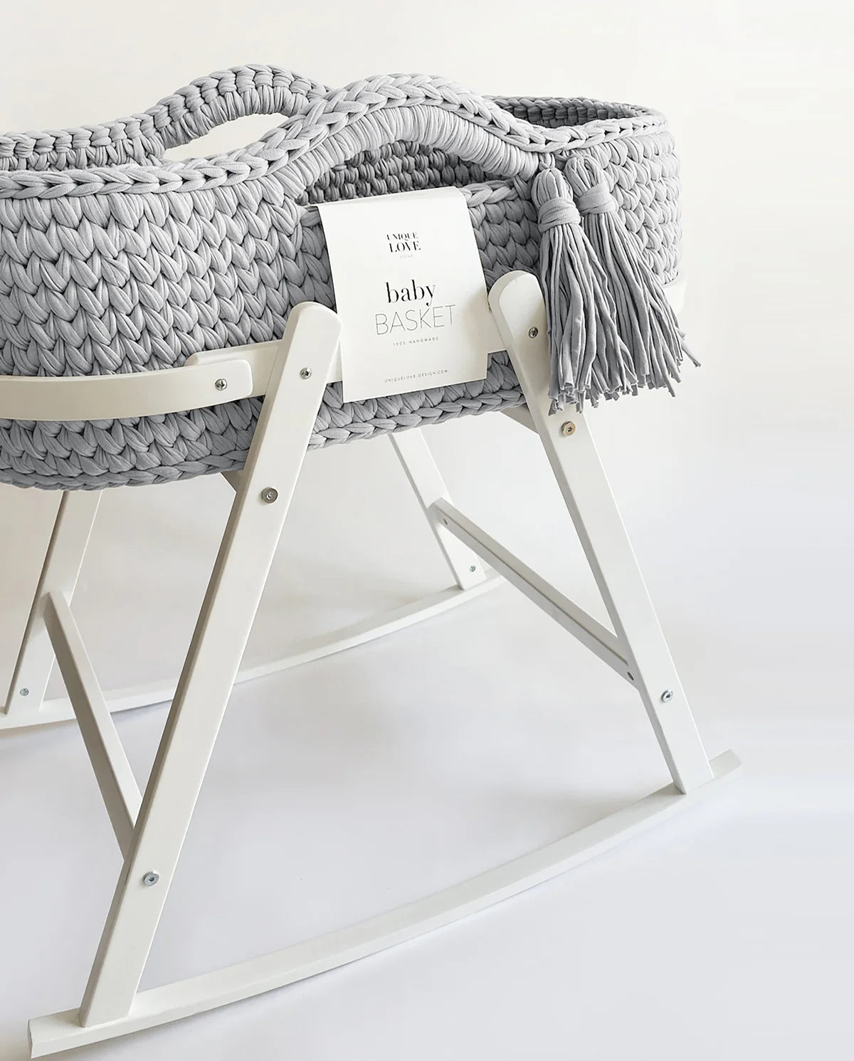 BABYWIEGE FÜR BABYKORB - WEISS