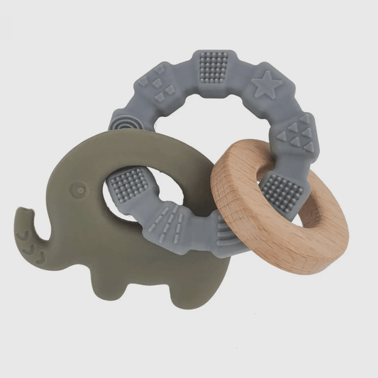 Baby Beißring, Elefant-grün