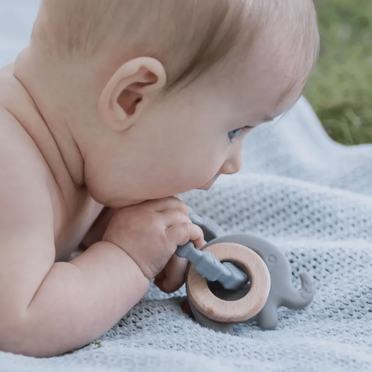 Baby Beißring, Elefant-grün