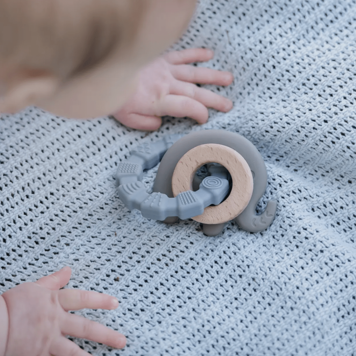 Baby Beißring, Elefant-grün