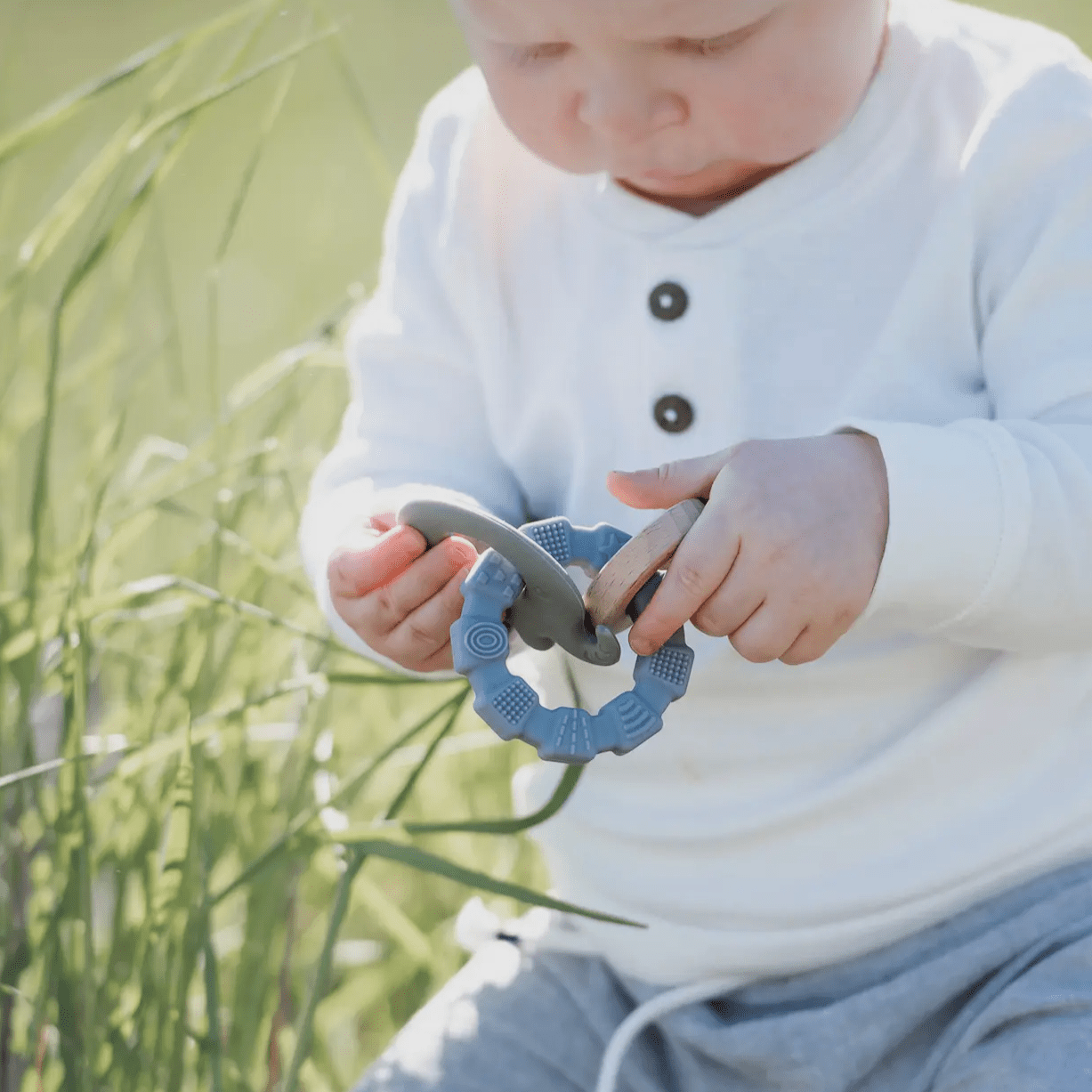 Baby Beißring, Elefant-grün
