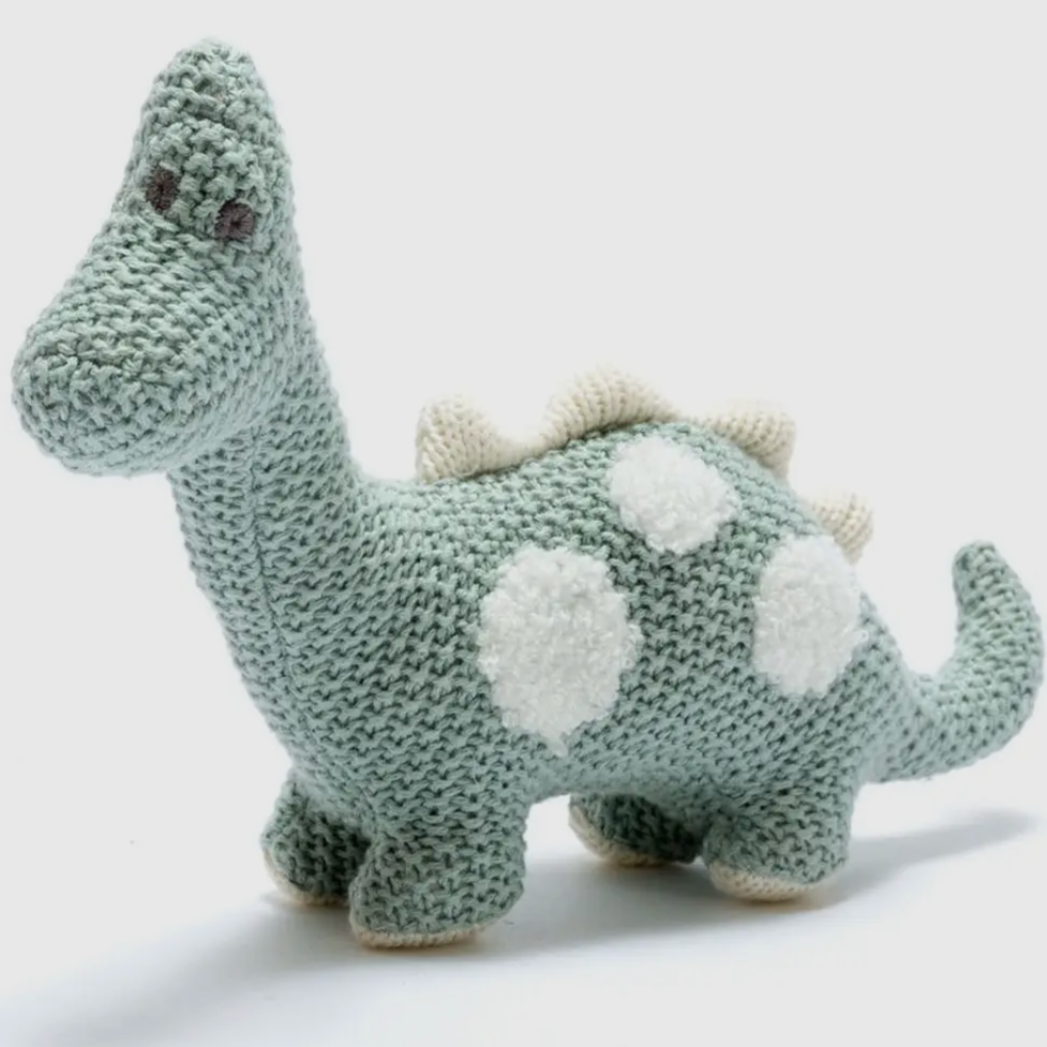 Kleines Diplodocus, gestrickt aus Bio-Baumwolle