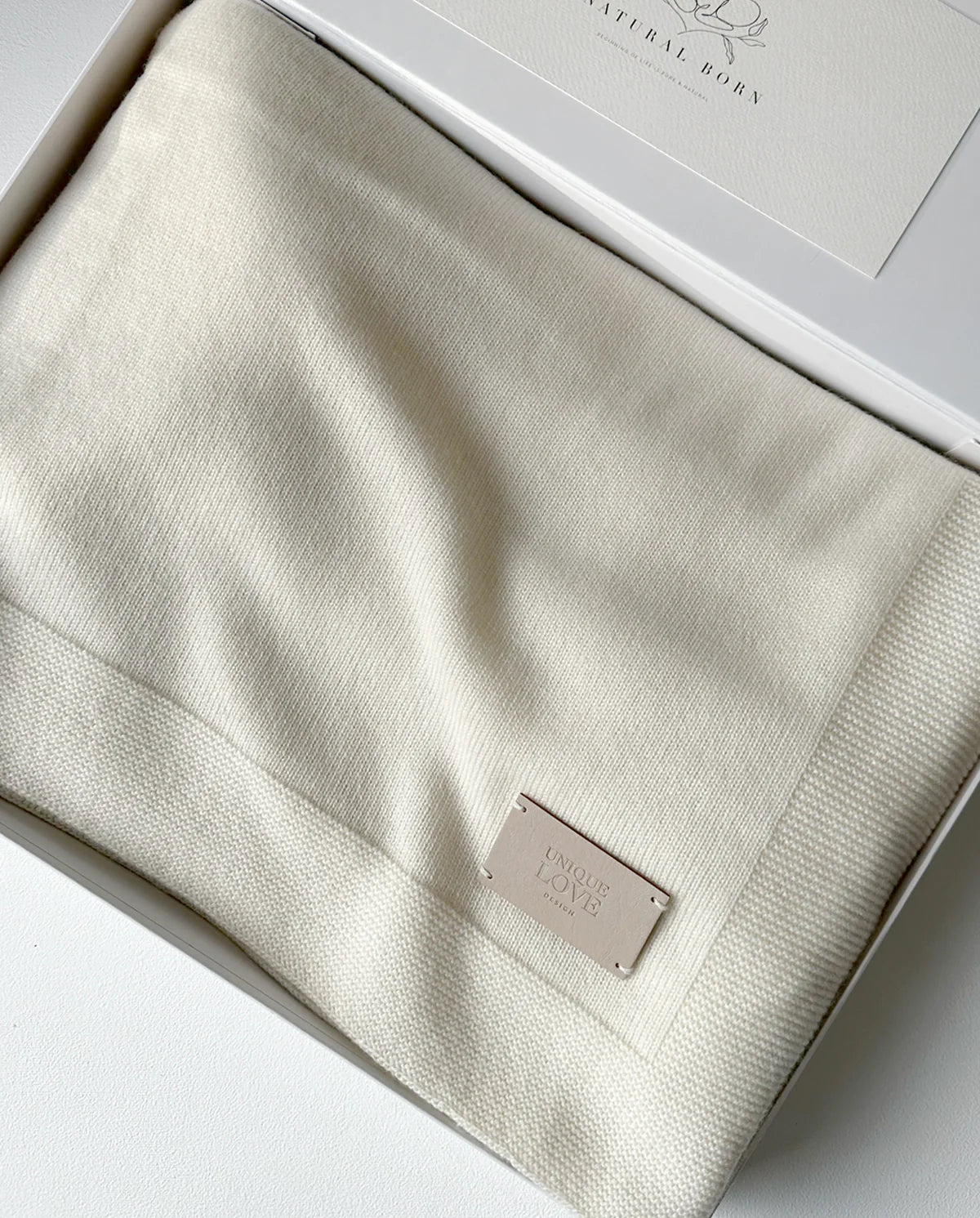 PREMIUM KASCHMIR DECKE - IVORY WHITE GLATT