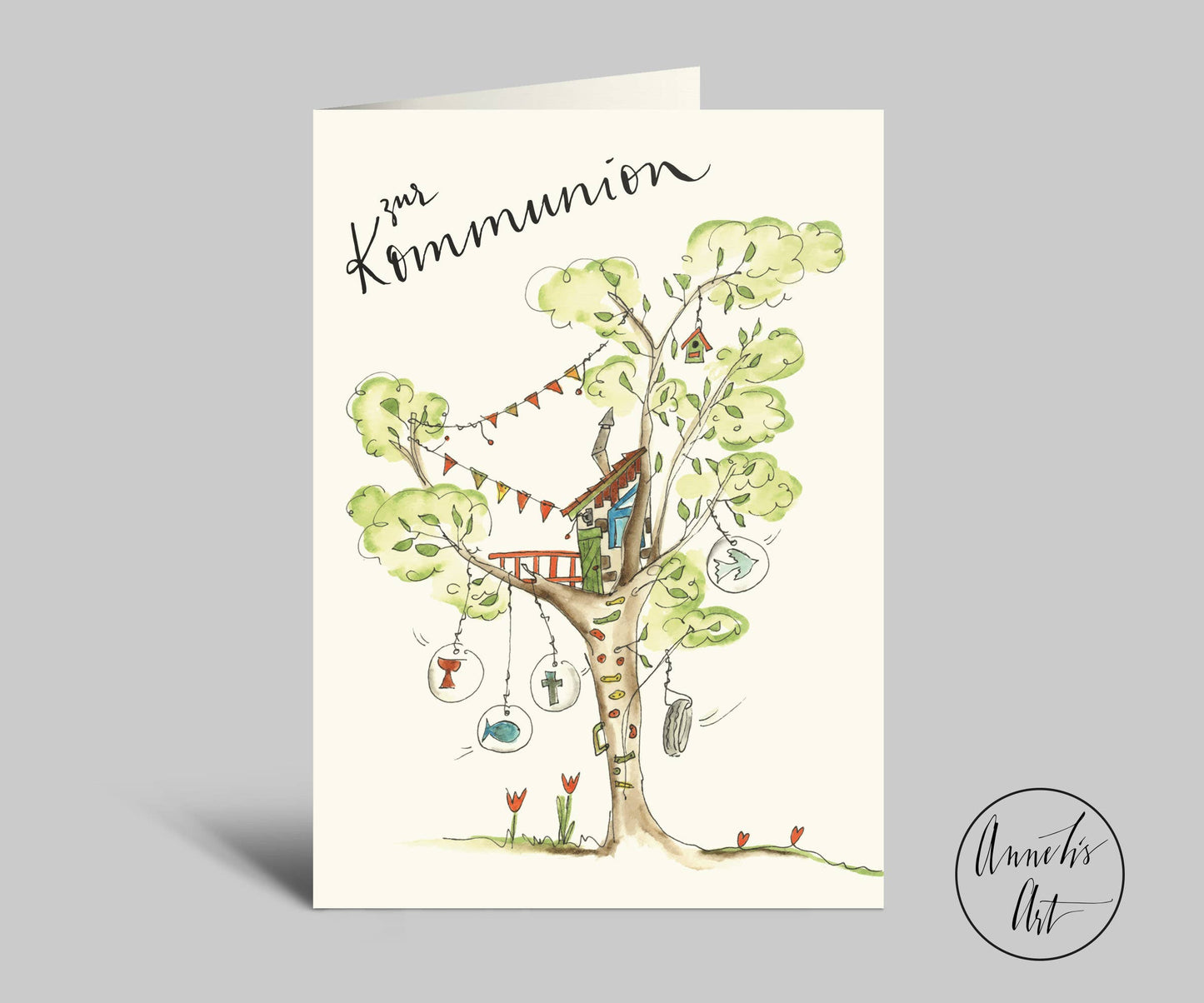Kommunionskarte | Baumhaus | Klappkarte zur Kommunion