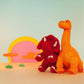 Dino Kuschel Rassel – Diplodocus in Orange