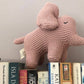 Grobgestricktes kleines Bio-Plüschtier Elefant für Babys, Rosa