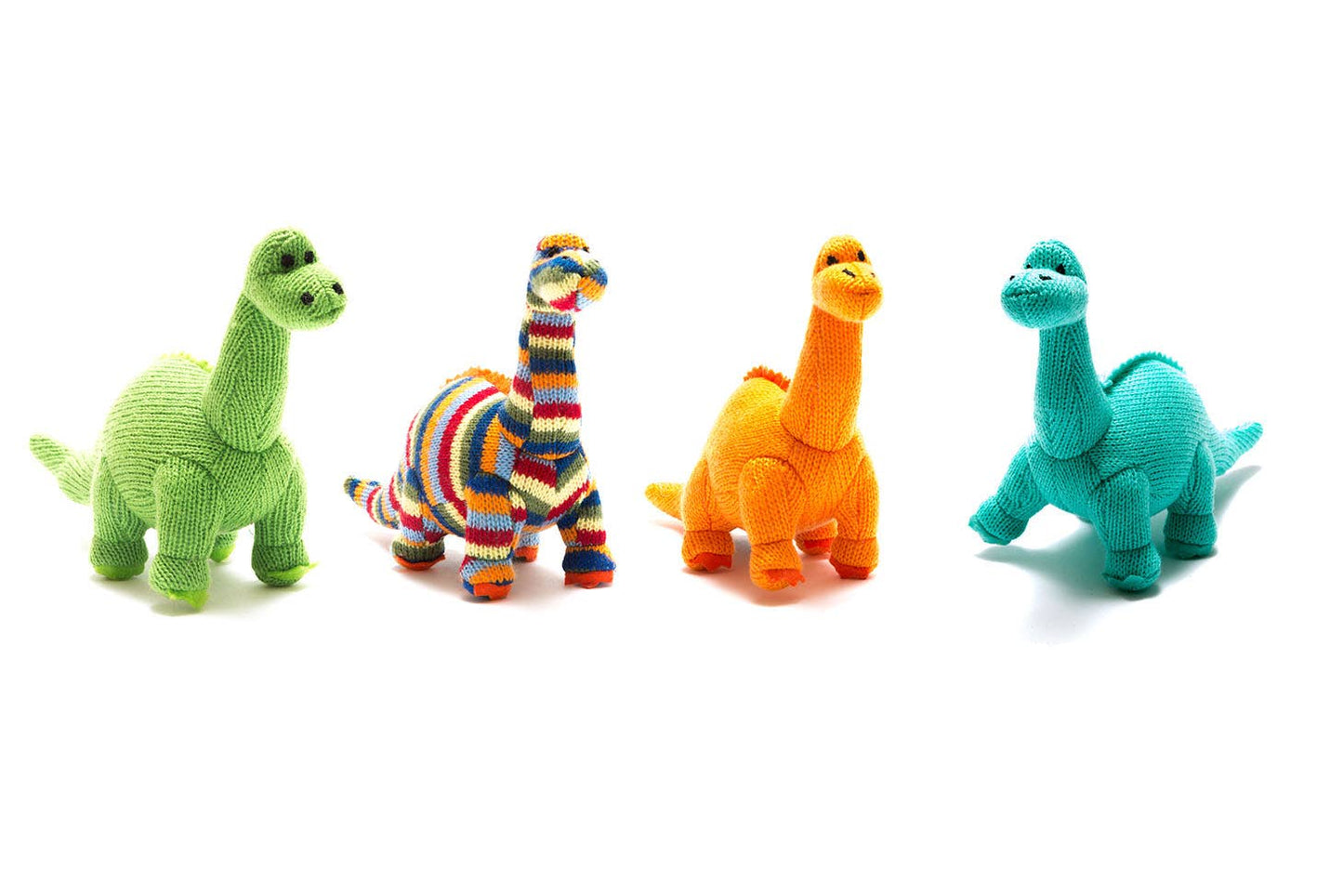 Dino Kuschel Rassel – Diplodocus in Orange