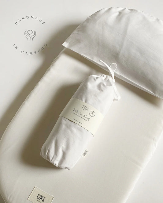 BETTWÄSCHE - SET FÜR BABYKORB -PURE WHITE