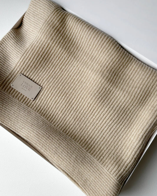 PREMIUM KASCHMIR DECKE - HAZEL BROWN GROB