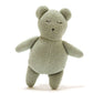Scandi Teddybär – Gestrickt aus Bio-Baumwolle in Blaugrün