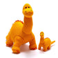 Dino Kuschel Rassel – Diplodocus in Orange