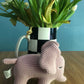 Grobgestricktes kleines Bio-Plüschtier Elefant für Babys, Rosa