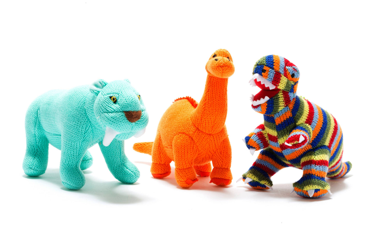 Dino Kuschel Rassel – Diplodocus in Orange